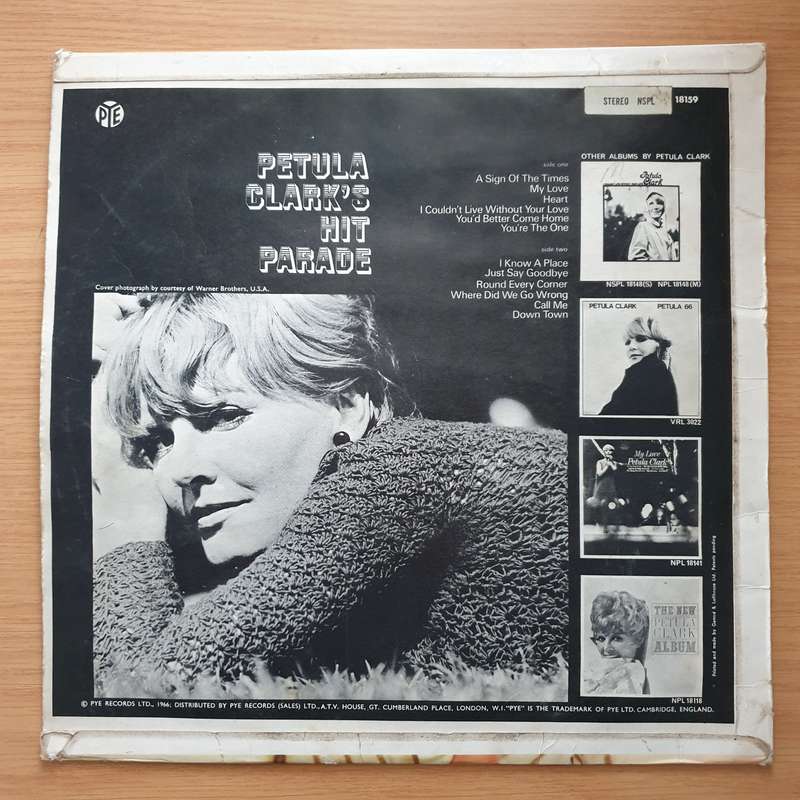Petula Clark  Petula Clark's Hit Parade - Vinyl LP Record - Very-Good Quality (VG)  (verry)