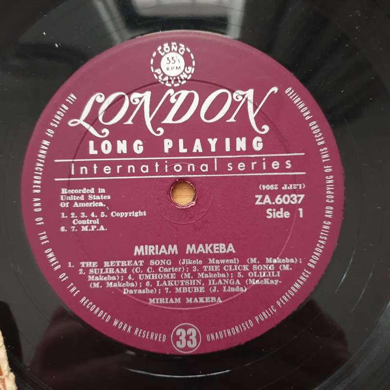 Miriam Makeba  Miriam Makeba - Vinyl LP Record - Very-Good- Quality (VG-) (minus)