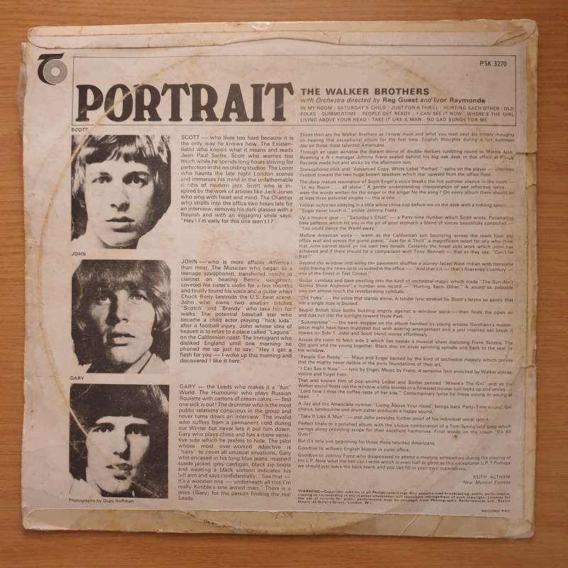 The Walker Brothers  Portrait - Vinyl LP Record  (VG)