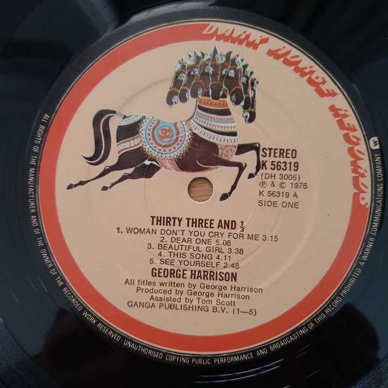 George Harrison  Thirty Three & 1/3 -  Vinyl LP Record - Very-Good+ Quality (VG+)