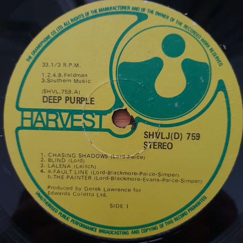 Deep Purple  Deep Purple - Vinyl LP Record - Very-Good+ Quality (VG+) (verygoodplus)