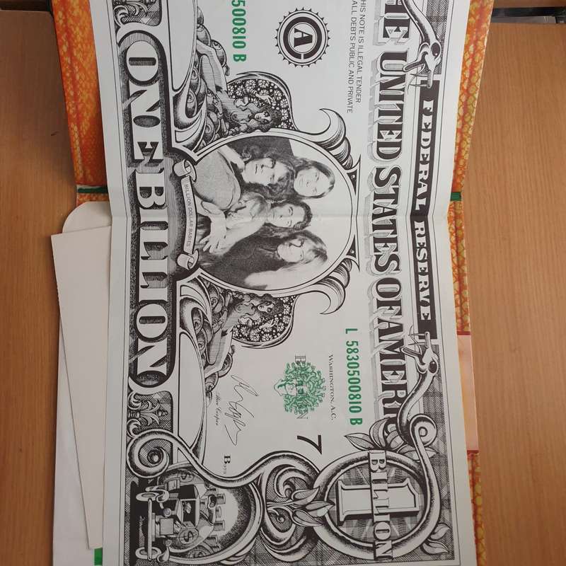 Alice Cooper  Billion Dollar Babies - With Dollar Bill, Original Lyrics Sheet and Band Post...