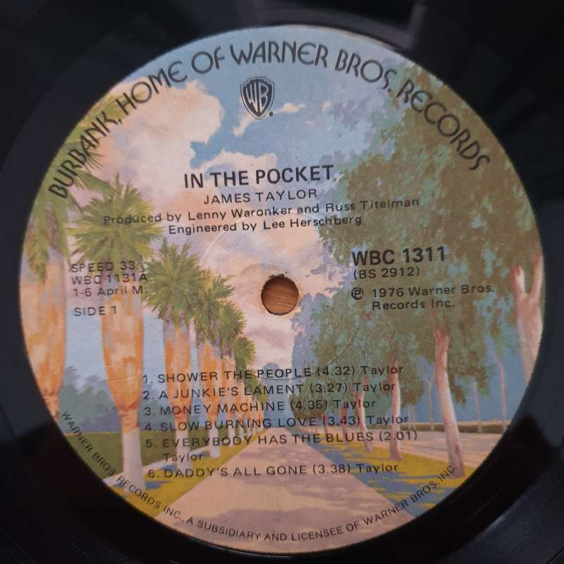 James Taylor  In The Pocket - Vinyl LP Record - Very-Good Quality (VG)  (verry)