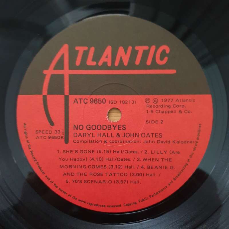 Daryl Hall & John Oates  No Goodbyes - Vinyl LP Record - Very-Good+ Quality (VG+) (verygoodplus)