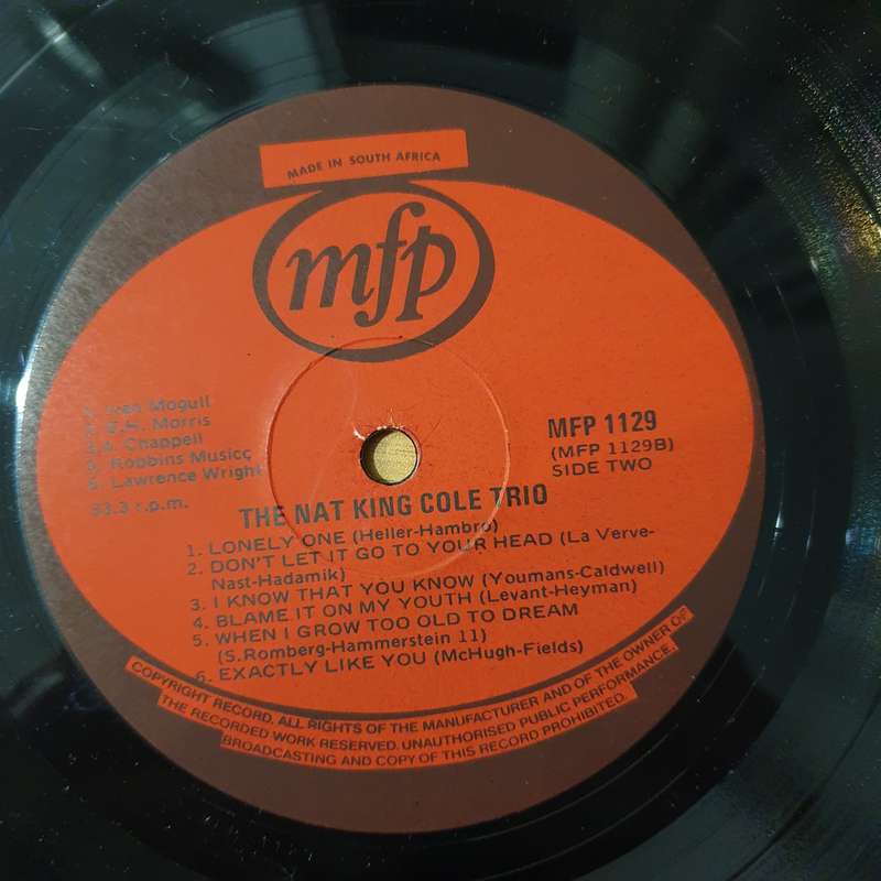 The Nat King Cole Trio  Nat King Cole Sings With The Nat King Cole Trio - Vinyl LP Record - Ve...