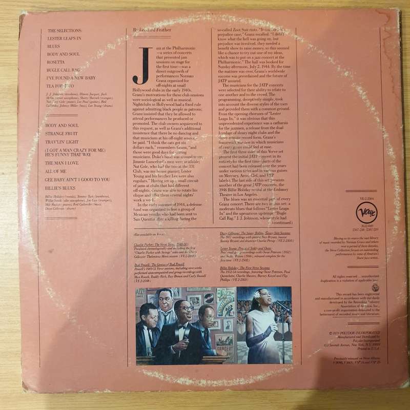 Jazz At The Philharmonic  The Historic Recordings - Double Vinyl LP Record - Very-Good+ Qualit...