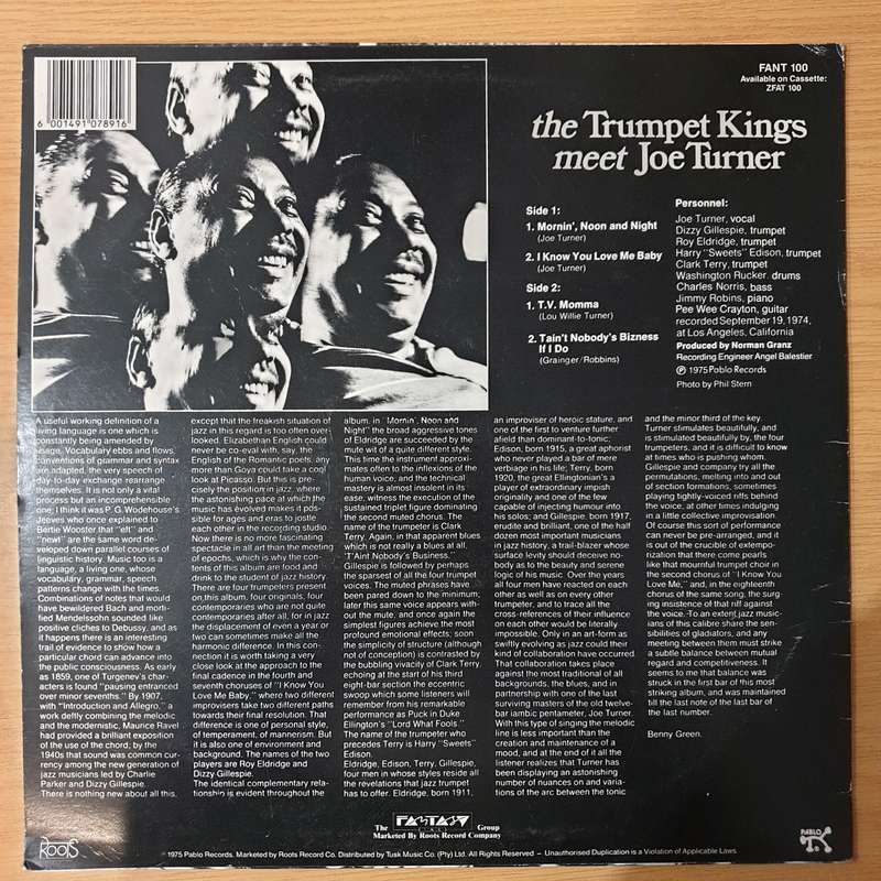 The Trumpet Kings Meet Joe Turner  The Trumpet Kings Meet Joe Turner- Vinyl LP Record - Vinyl ...