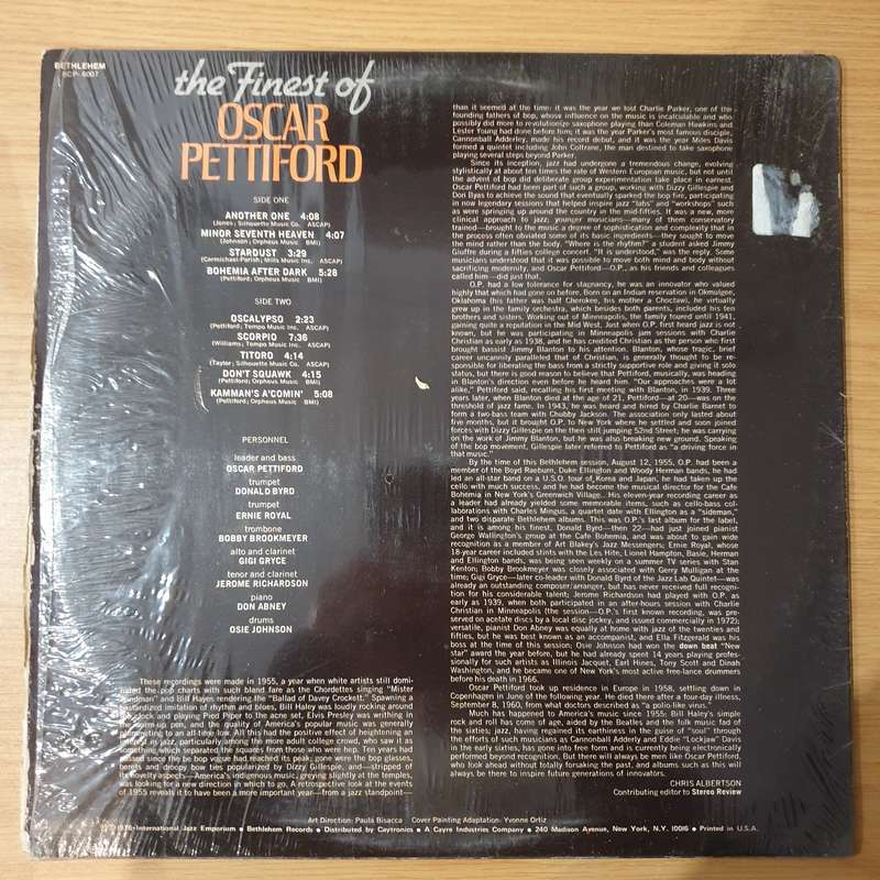 Oscar Pettiford  The Finest Of Oscar Pettiford - Vinyl LP Record - Vinyl LP Record - Very-Good...