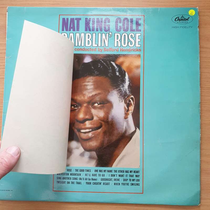 Nat King Cole - Ramblin' Rose - Vinyl LP Record - Very-Good- Quality (VG-) (minus)