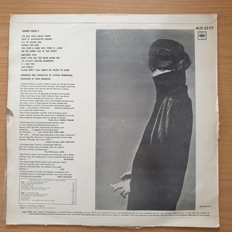Tammy Grimes  Tammy Grimes - Vinyl LP Record - Very-Good+ Quality (VG+) (verygoodplus)