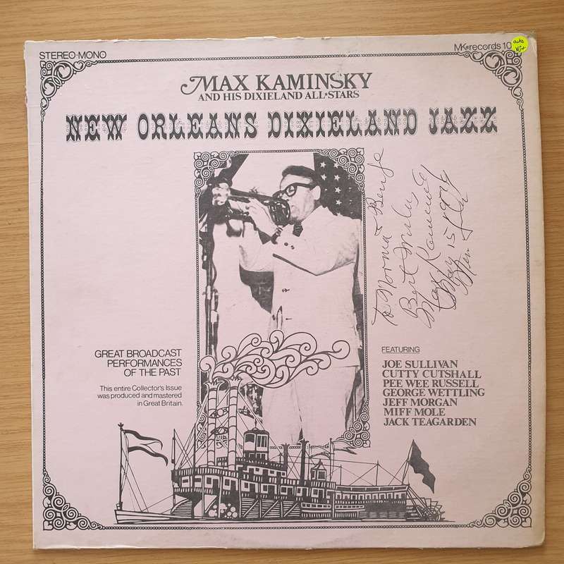 Max Kaminsky And His Dixieland All-Stars  New Orleans Dixieland Jazz - Autographed - Vinyl LP ...