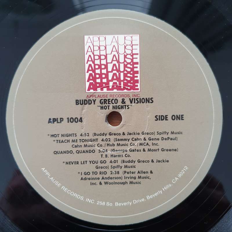 Buddy Greco & Visions  Hot Nights Vinyl LP Record - Very-Good+ Quality (VG+) (verygoodplus)
