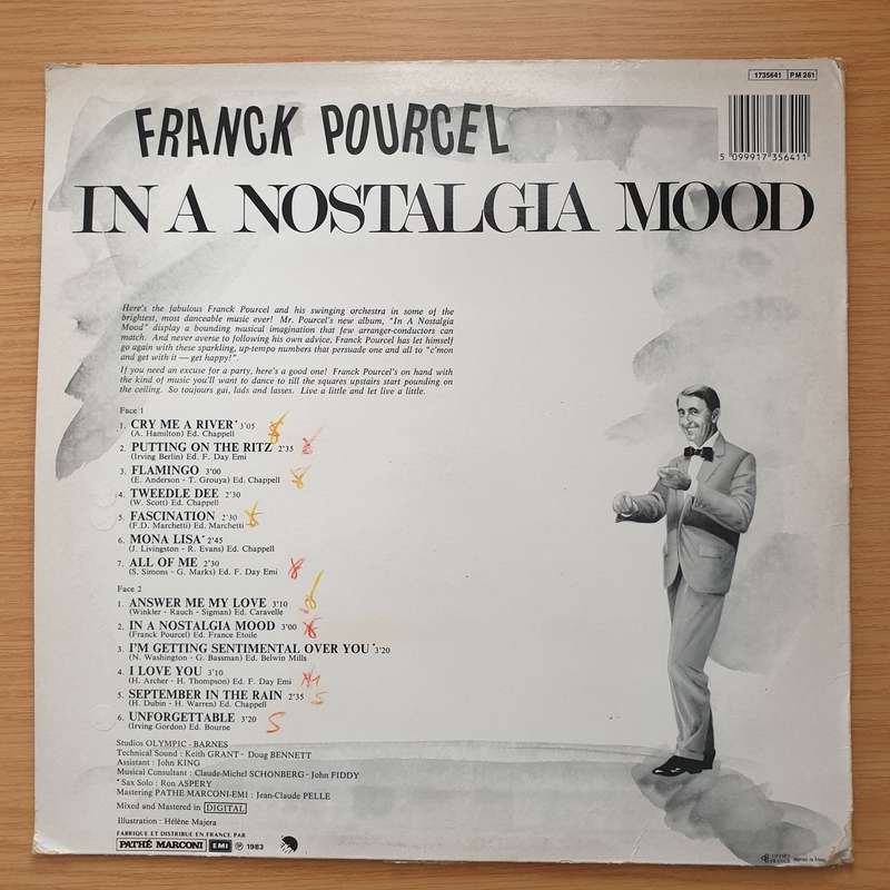 Franck Pourcel  In A Nostalgia Mood  Vinyl LP Record - Very-Good+ Quality (VG+) (verygoodplus)
