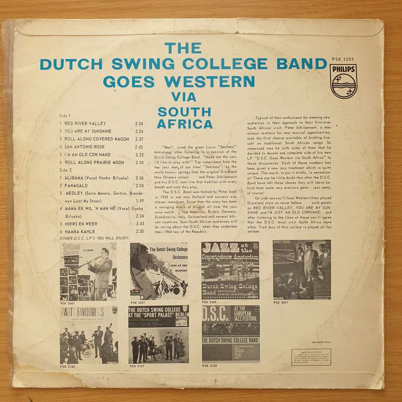 Dutch Swing College Band Goes Western Via South Africa  - Vinyl LP Record - Very-Good- Quality (V...