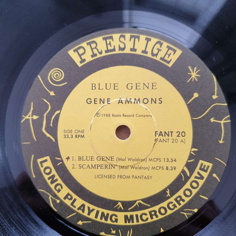 Gene Ammons  Blue Gene -  Vinyl LP Record - Very-Good Quality (VG)  (verry)
