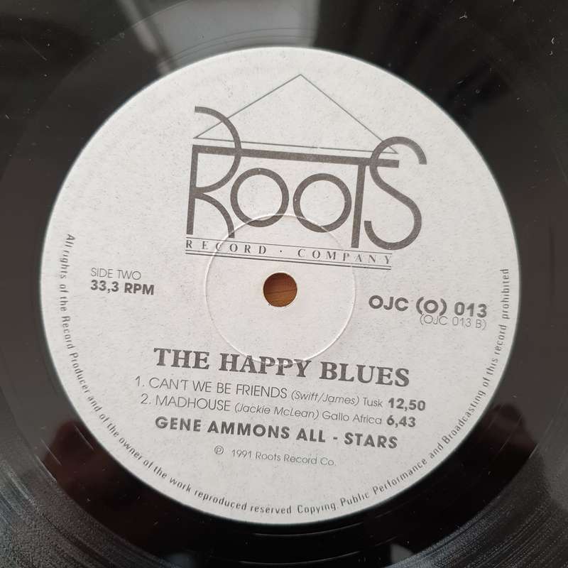 Gene Ammons  The Happy Blues (OJC) -  Vinyl LP Record - Very-Good Quality (VG)  (verry)