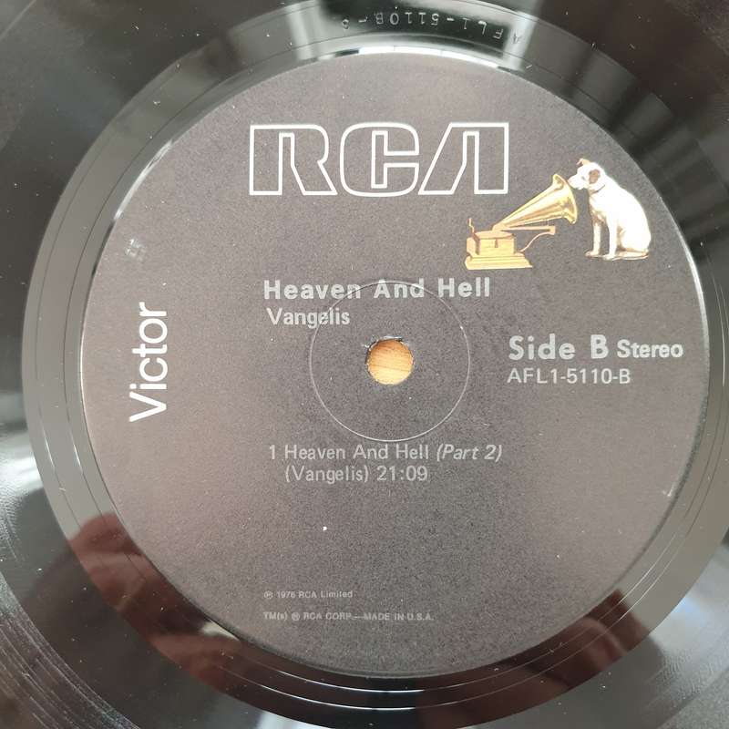 Vangelis  Heaven And Hell - Vinyl LP Record - Very-Good+ Quality (VG+) (verygoodplus)