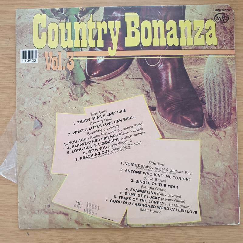 Country Bonanza - Vol 3 -  Vinyl LP Record - Very-Good Quality (VG)  (verry)