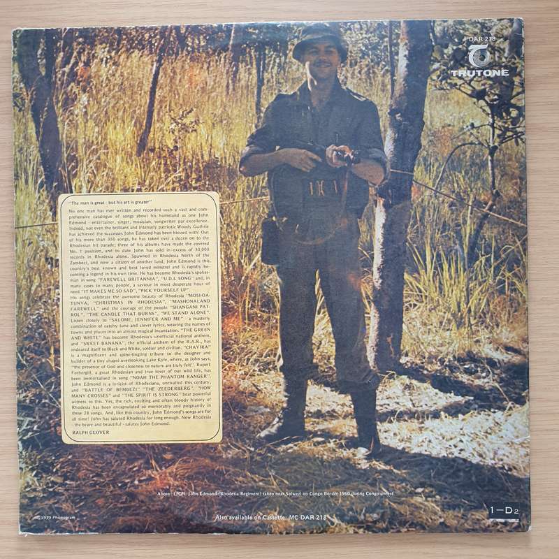 John Edmond - Rhodesia - The Brave and the Beautiful (Zimbabwe/Rhodesia) - Double Vinyl LP Record...