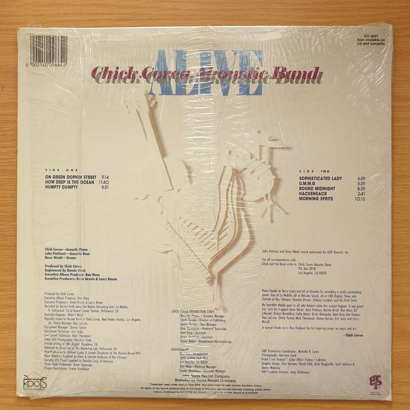Chick Corea Akoustic Band  Chick Corea Akoustic Band - Vinyl LP Record - Very-Good+ Quality (V...