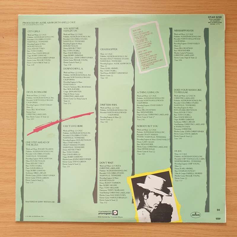 J.J. Cale  Grasshopper - Vinyl LP Record - Very-Good+ Quality (VG+) (verygoodplus)