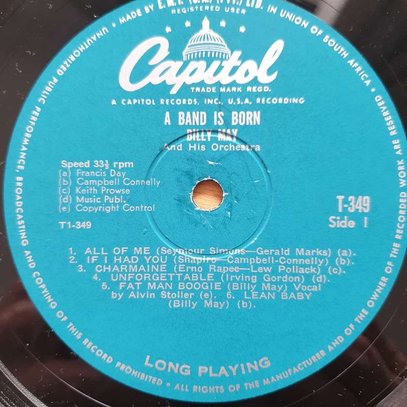 Billy May And His Orchestra  A Band Is Born - Vinyl LP Record - Very-Good+ Quality (VG+) (very...