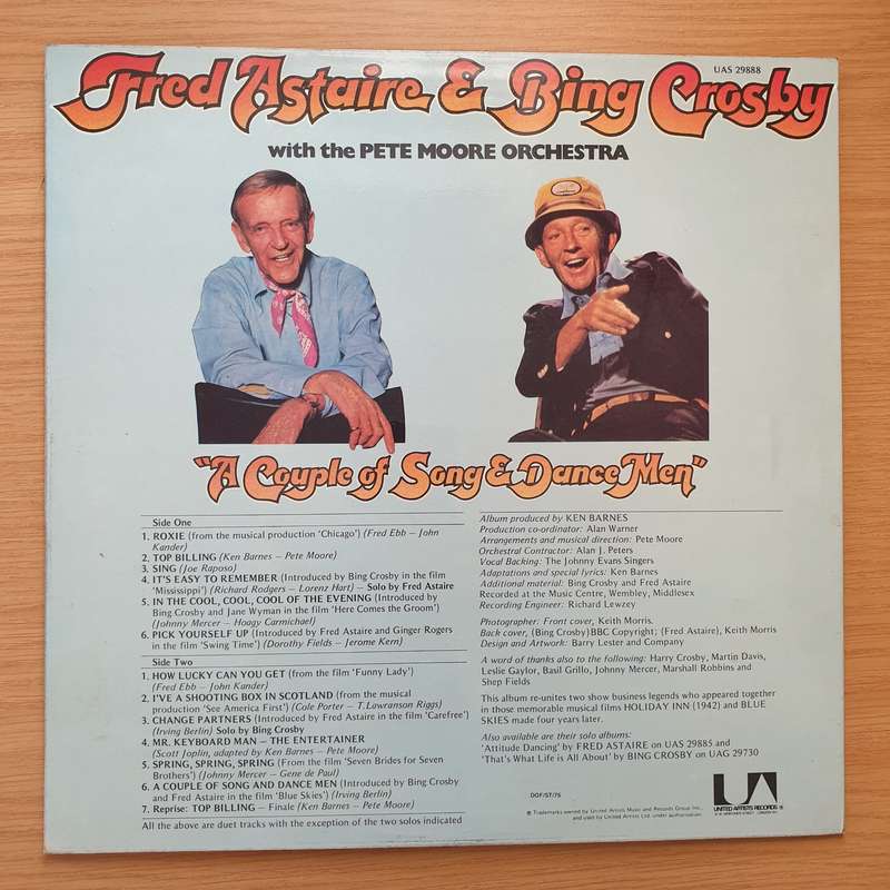 Bing Crosby & Fred Astaire - A Couple Of Song and Dance Men - Vinyl LP Record  - Opened  - Very-G...