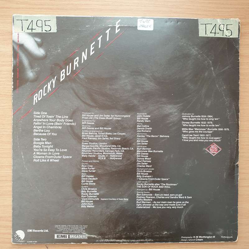 Rocky Burnette  The Son Of Rock And Roll  - Vinyl LP Record - Very-Good+ Quality (VG+) (ver...
