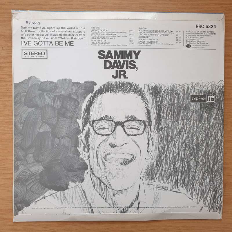 Sammy Davis Jr.  I've Gotta Be Me  - Vinyl LP Record - Very-Good+ Quality (VG+) (verygoodplus)