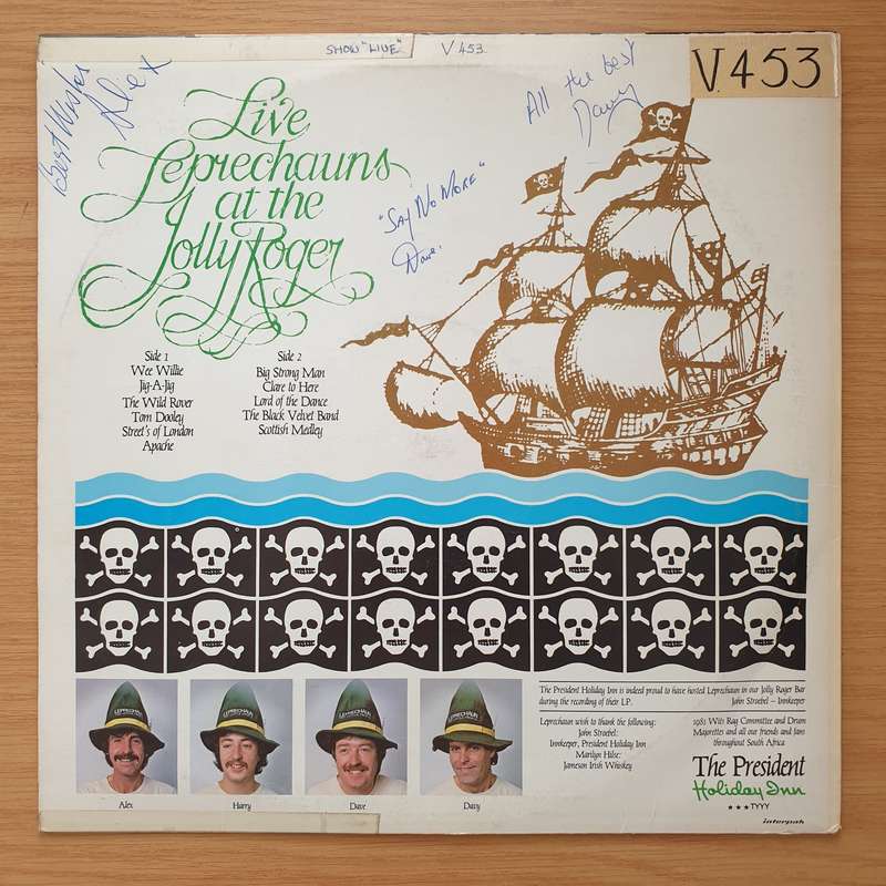 Leprechauns - Live at the Jolly Roger (The President - Holiday Inn) - Autographed - Vinyl LP Reco...