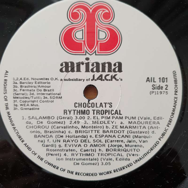 Chocolat's  Rythmo Tropical - Vinyl LP Record - Very-Good+ Quality (VG+) (verygoodplus)