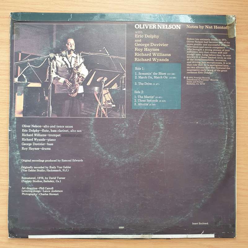 Oliver Nelson Sextet Featuring: Eric Dolphy / Richard Williams  Screamin' The Blues - Vinyl LP...