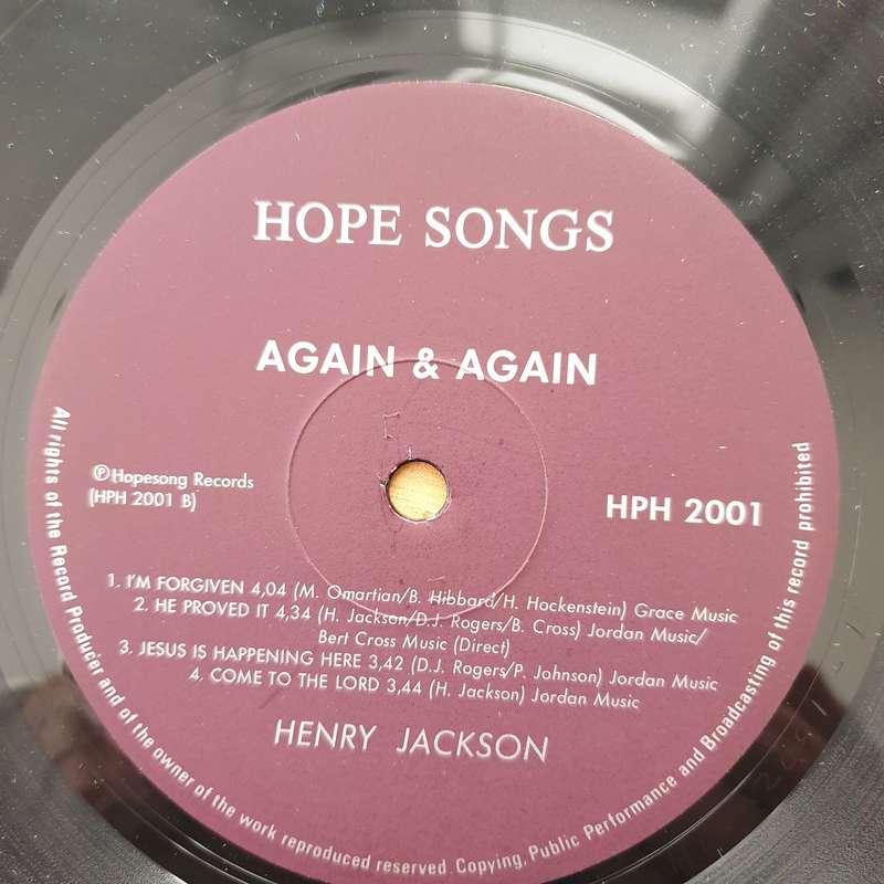 Henry Jackson  Again & Again - Vinyl LP Record - Very-Good+ Quality (VG+) (verygoodplus)