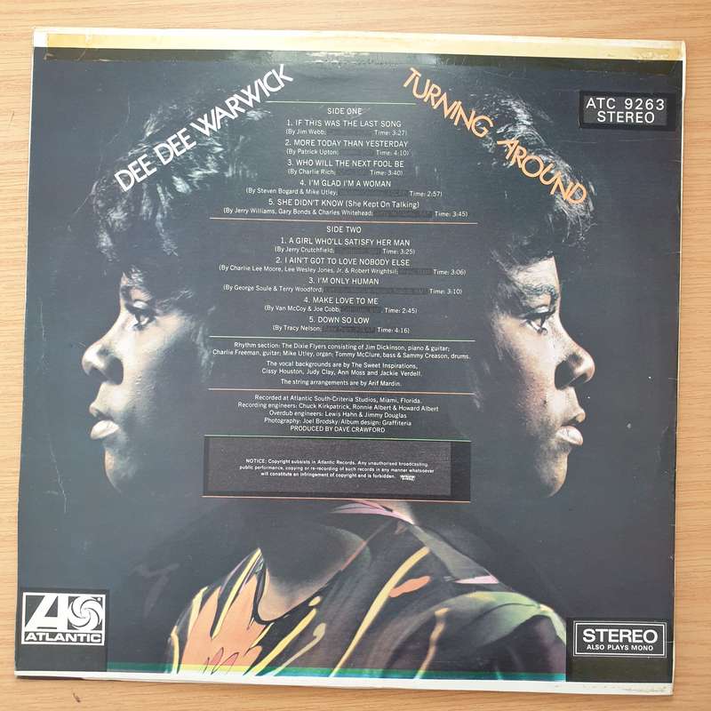 Dee Dee Warwick  Turning Around - Vinyl LP Record - Very-Good+ Quality (VG+) (verygoodplus)