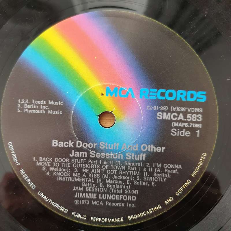 Jimmie Lunceford And His Orchestra  Back Door Stuff  - Vinyl LP Record - Very-Good- Quality (V...