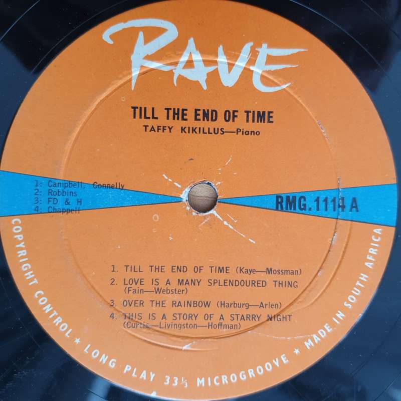 Taffy Kikillus - Till The End of Time  - Vinyl LP Record - Very-Good- Quality (VG-) (minus)