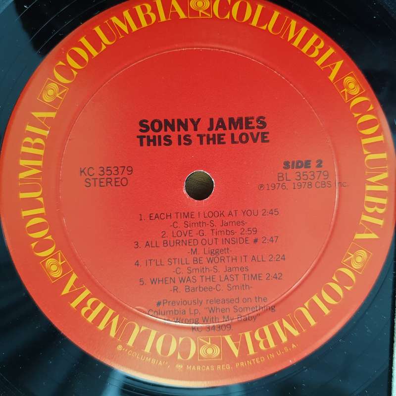 Sonny James  This Is The Love - Vinyl LP Record - Very-Good+ Quality (VG+) (verygoodplus)