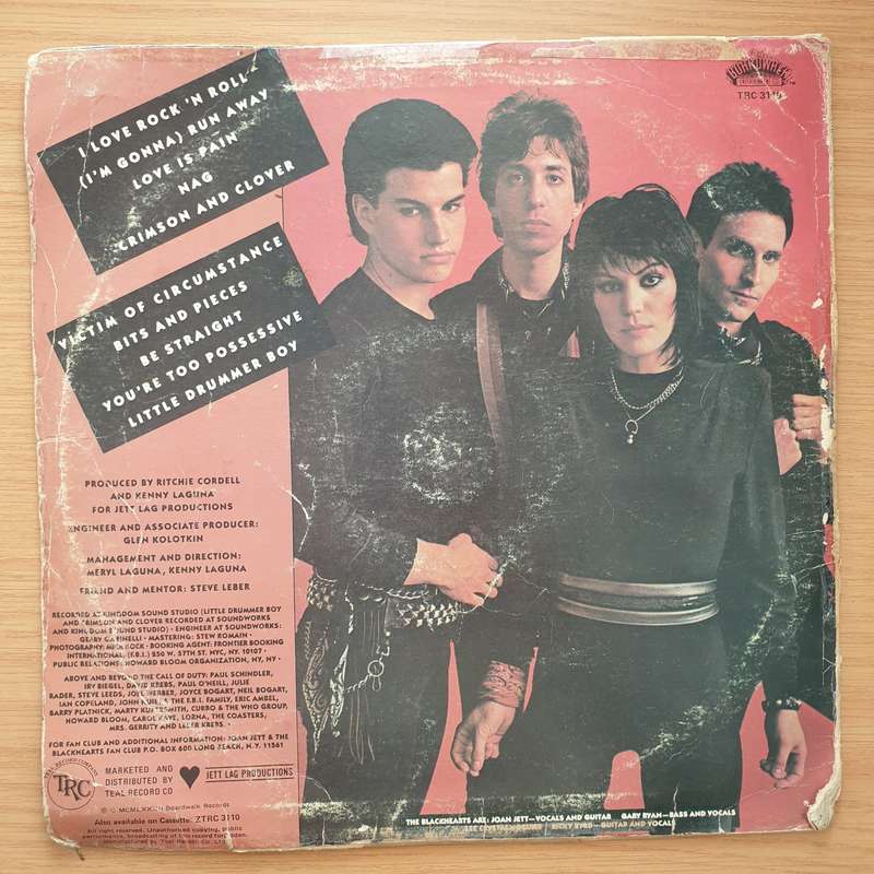 Joan Jett & The Blackhearts  I Love Rock 'N Roll - Vinyl LP Record - Good+ Quality (G+) (gp...