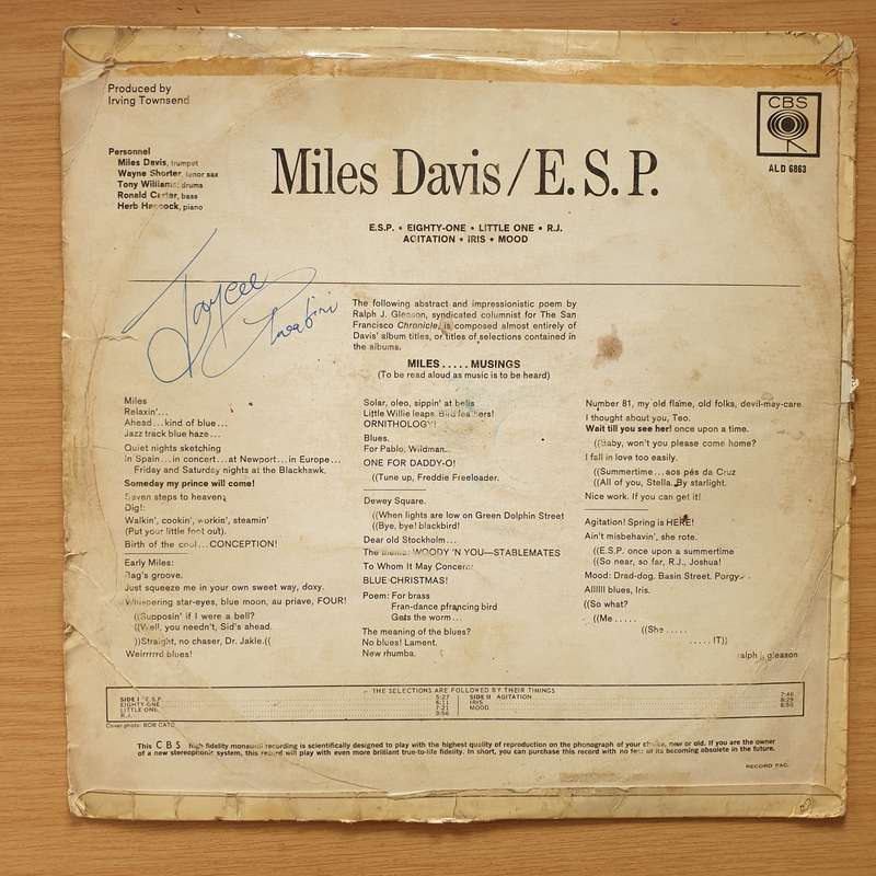 Miles Davis  E.S.P. - Vinyl LP Record - Good+ Quality (G+) (gplus)
