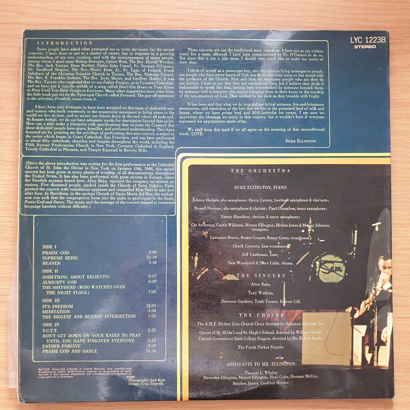 Duke Ellington  Second Sacred Concert  Vinyl LP Record - Very-Good+ Quality (VG+) (verygood...