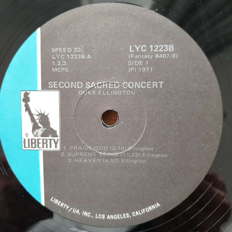 Duke Ellington  Second Sacred Concert  Vinyl LP Record - Very-Good+ Quality (VG+) (verygood...