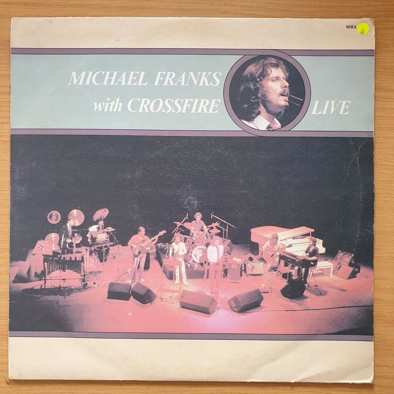 Michael Franks With Crossfire  Live  - Vinyl LP Record - Very-Good- Quality (VG-) (minus)