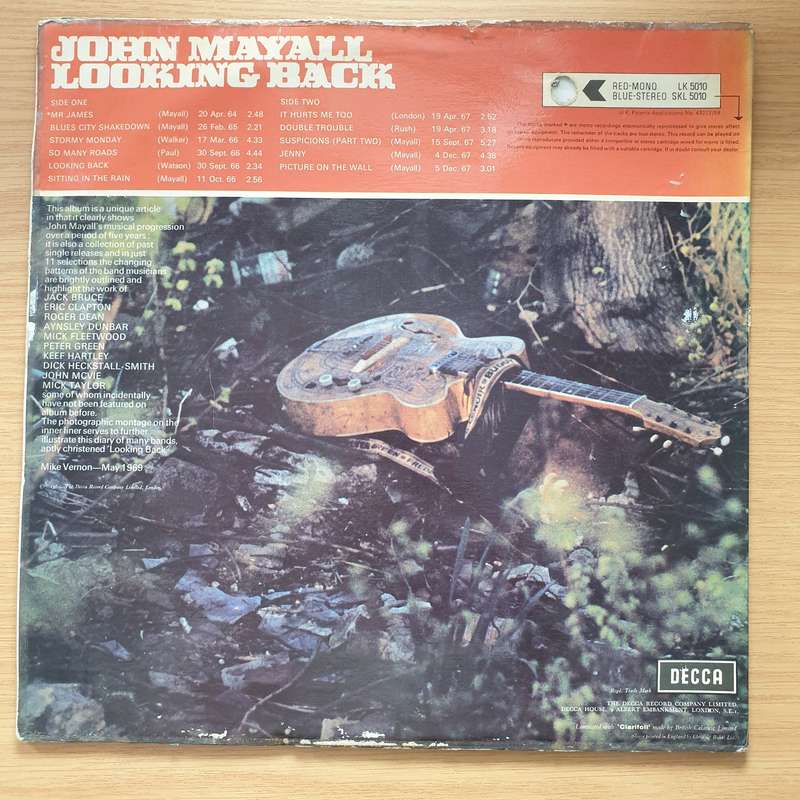 John Mayall  Looking Back  Vinyl LP Record - Very-Good+ Quality (VG+) (verygoodplus)