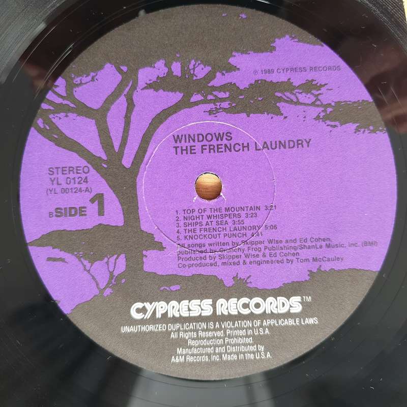 Windows  The French Laundry  Vinyl LP Record - Very-Good+ Quality (VG+) (verygoodplus)