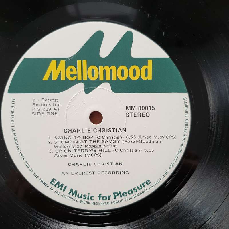 Charlie Christian with Dizzy Gillespie and Thelonius Monk  Vinyl LP Record - Very-Good+ Qualit...