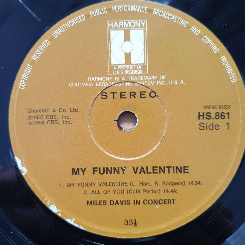 Miles Davis  My Funny Valentine - Miles Davis In Concert  - Vinyl LP Record - Very-Good- Quali...