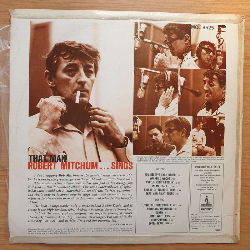 Robert Mitchum  That Man Robert Mitchum...Sings - Vinyl LP Record - Very-Good+ Quality (VG+) (...