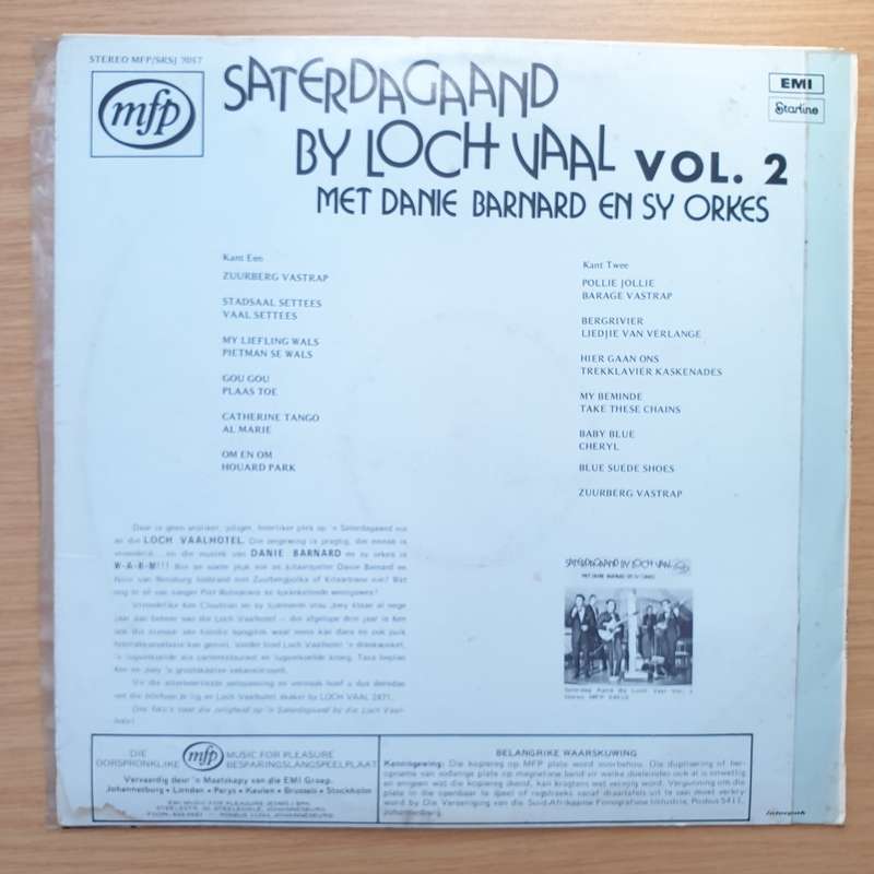 Barnie Barnard en Sy Orkes - Saterdagaand by Loch Vaal - Vol 2 - Vinyl LP Record - Very-Good Qual...