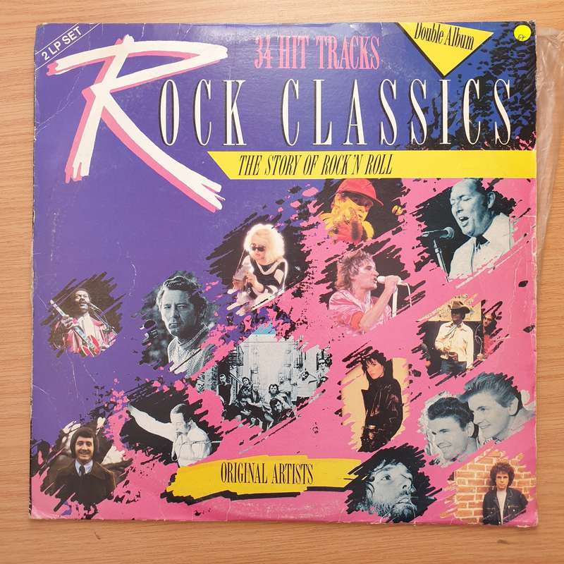 Rock Classics - 34 Hit Tracks - Original Artists - Double Vinyl LP Record - Good+ Quality (G+) (g...