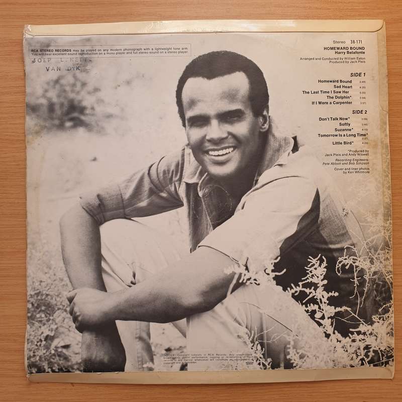 Harry Belafonte  Homeward Bound - Vinyl LP Record - Very-Good+ Quality (VG+) (verygoodplus)